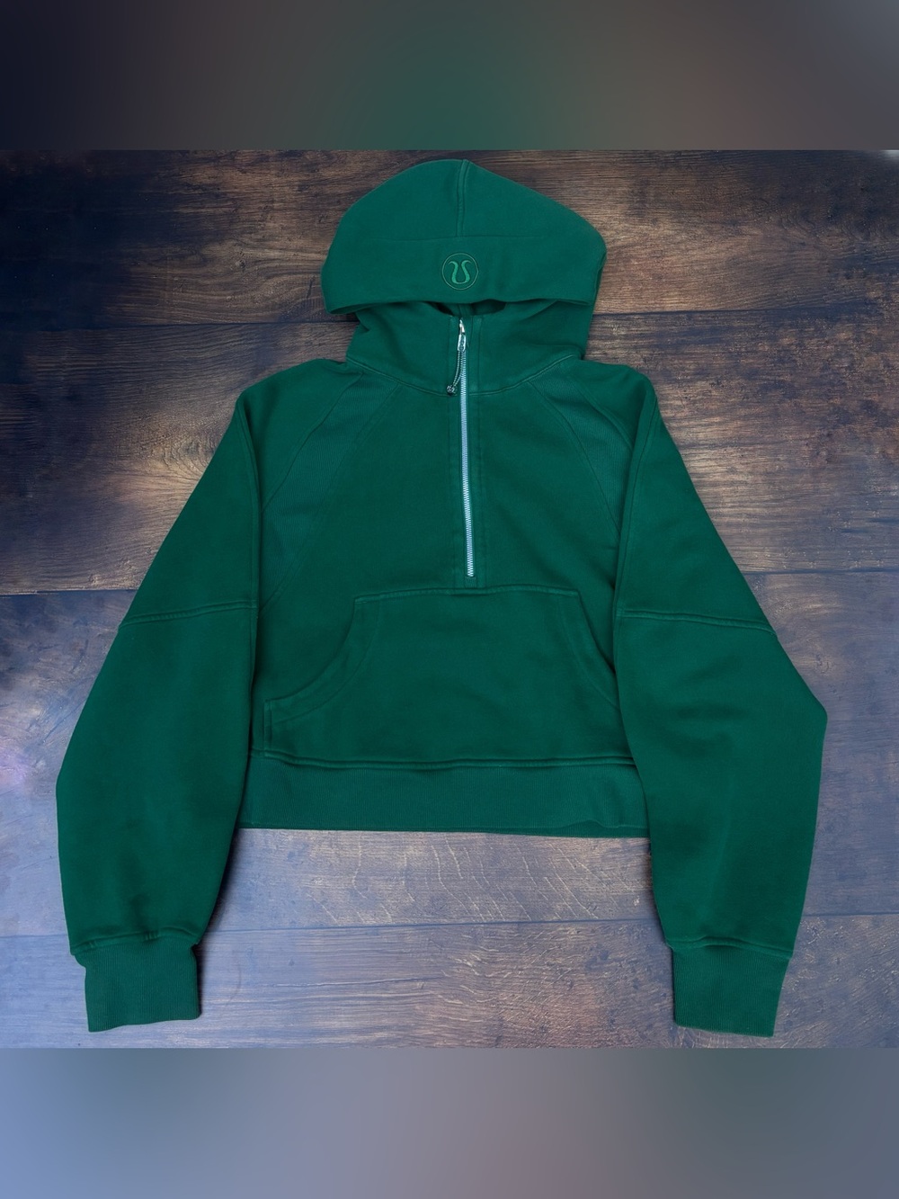 Lululemon Scuba Oversized Half Zip Hoodie In Everglade Green Size M/L